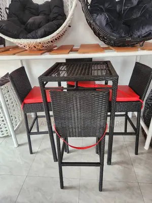 Rattan High Chairs With Table