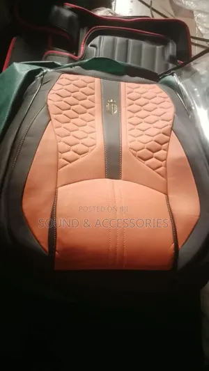 Car Luxury 11d Highquality Black+orange Full Universalht1419 Seatcover