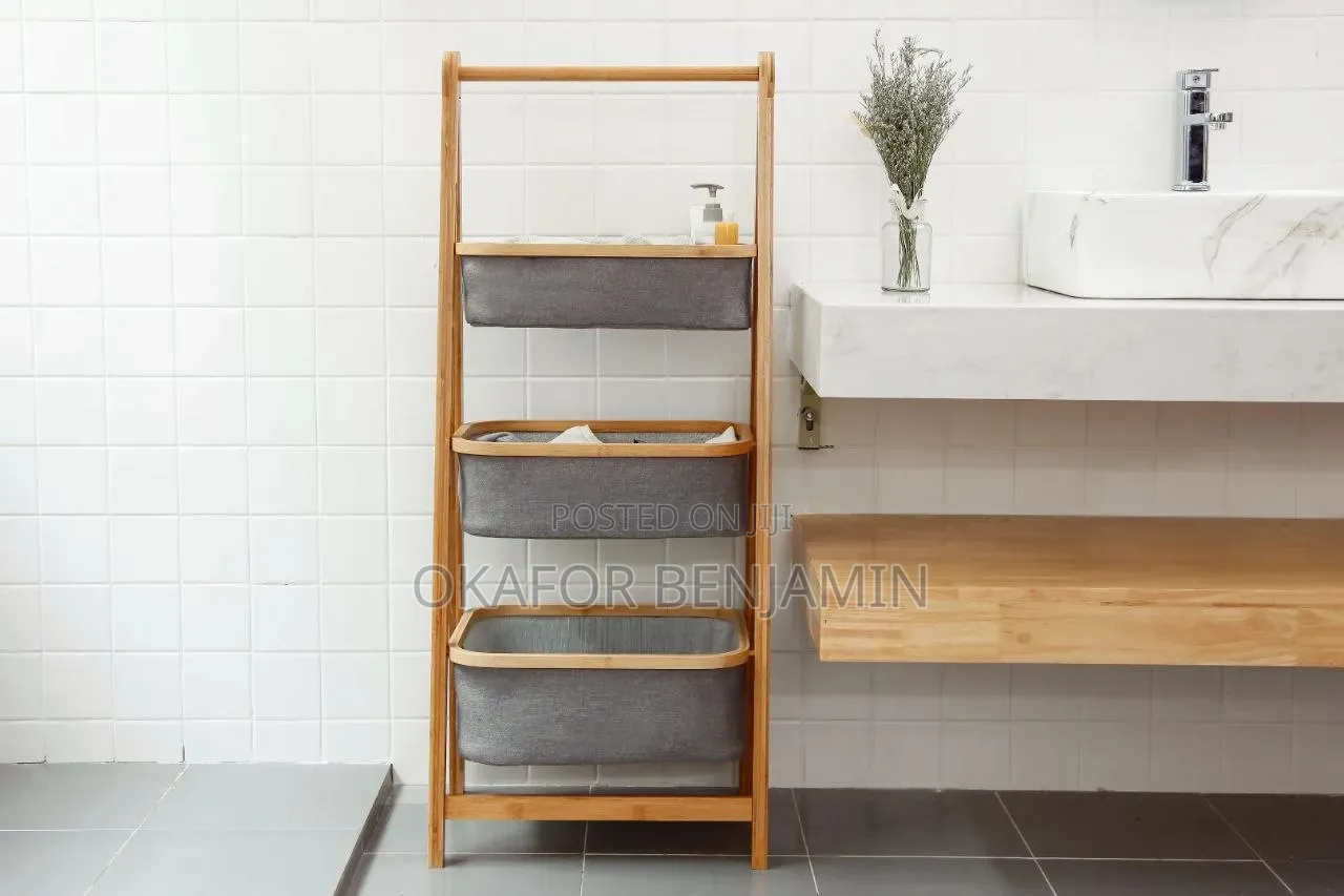 3tier Foldable Multipurpose Wooden Storage Rack