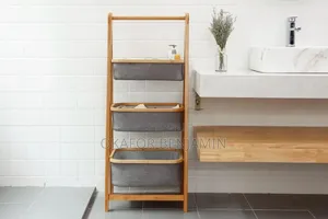 3tier Foldable Multipurpose Wooden Storage Rack