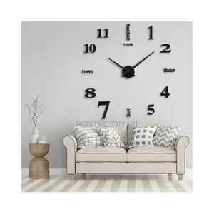 DIY Wall Clocks 3D Mirror Stickers Large Wall Clock Decor