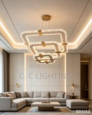 Crystal Chandeliers Gold Lustre Design Led Ceiling