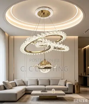 Nordic Crystal Ring Gold Chandelier Modern Luxury