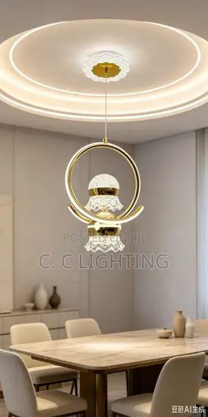 Lamp Crystal Pendant Light Fixtures 1-Light Pendant Chandelier