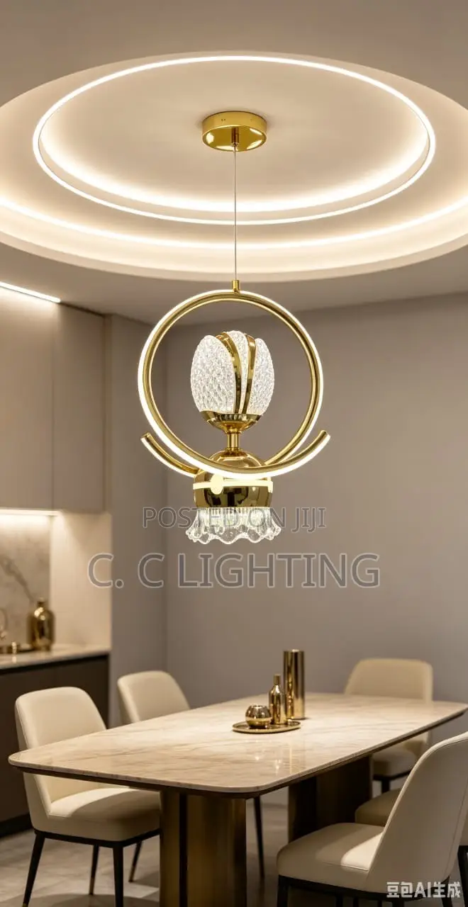 Nordic Crystal Chandelier Modern Circular