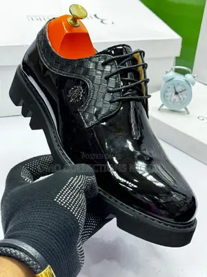 Luxury Italian Made Men’s Black Patent Leather Dress Shoes – Premium