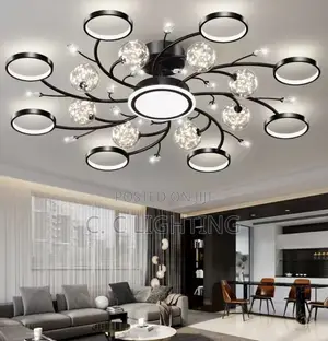 Modern Black Ceiling Chandeliers for Living Room