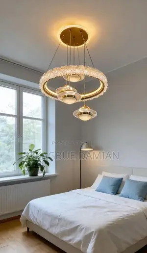 The Luxury Multi-Ring Gold Crystal LED Chandelier