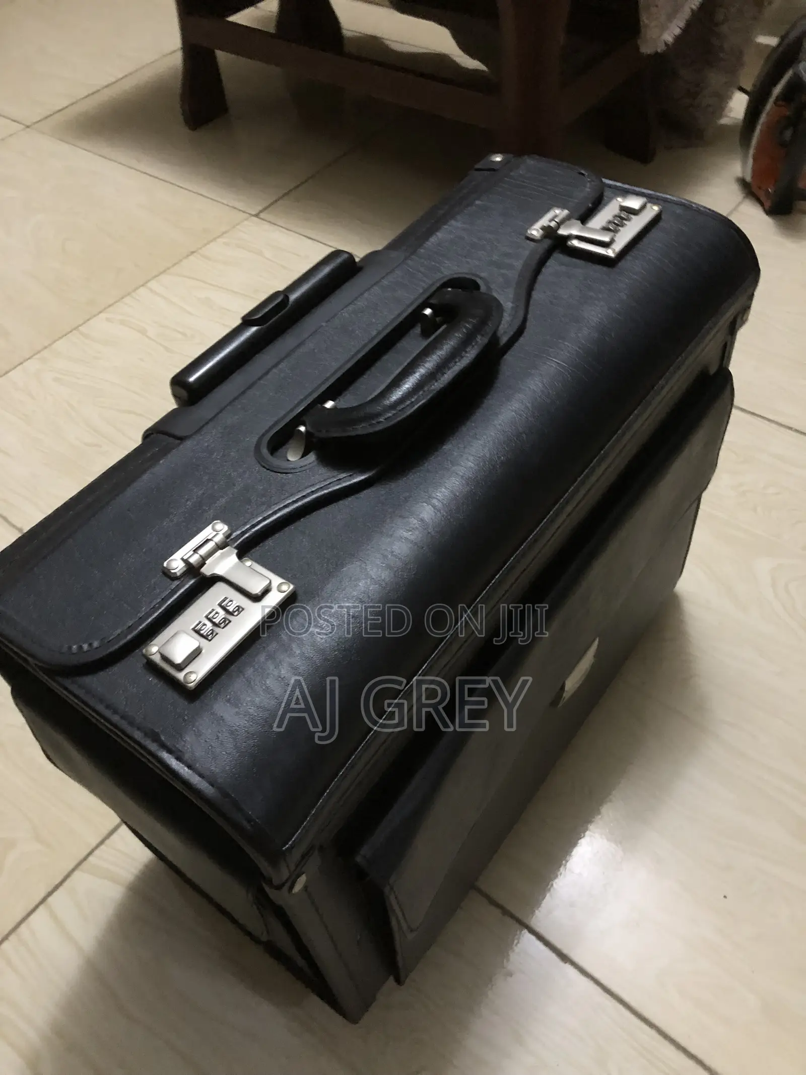 Wheeled Leather Briefcase