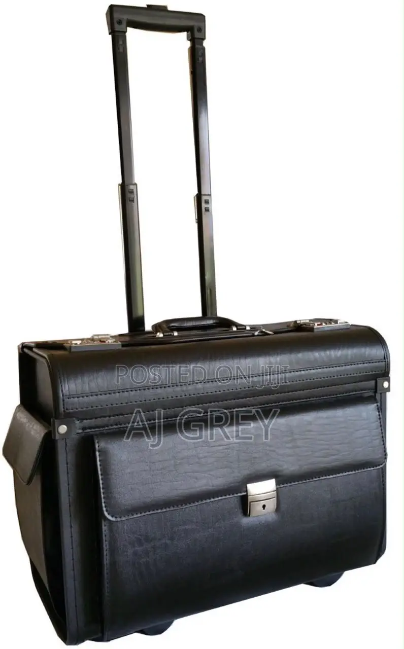 Wheeled Leather Briefcase