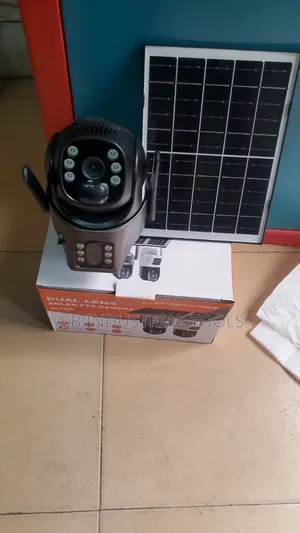 Solar PTZ Security Camera With an Accompanying Solar Panel