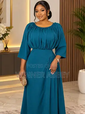 Elegant Teal Pleated Midi Dress – Chic, Classy Flattering