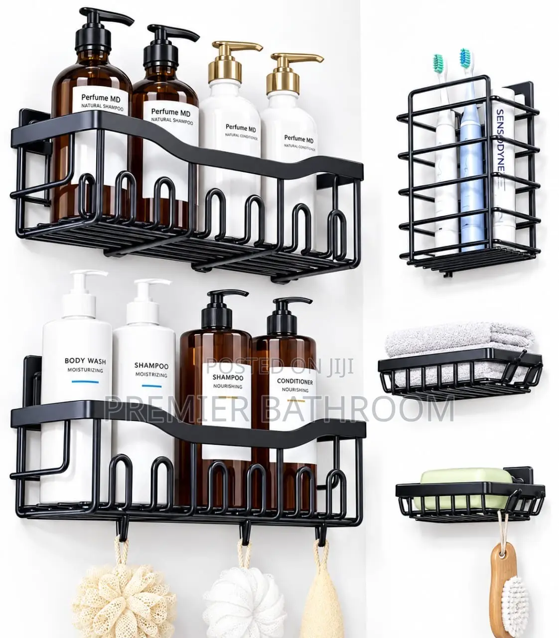 Bathroom Set Accessories Black