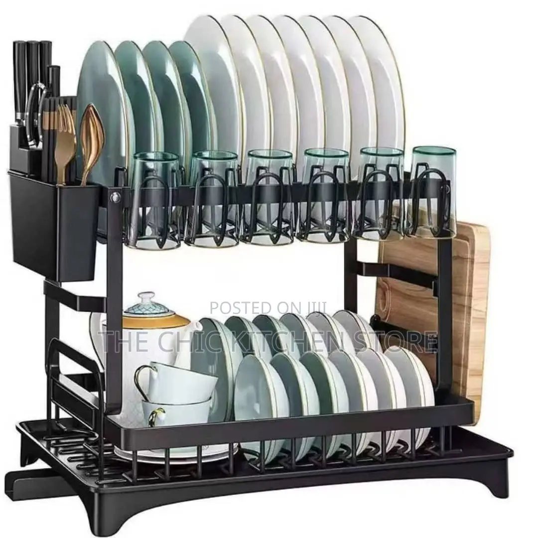 2 Layers Luxury Dish Rack Water Drainer