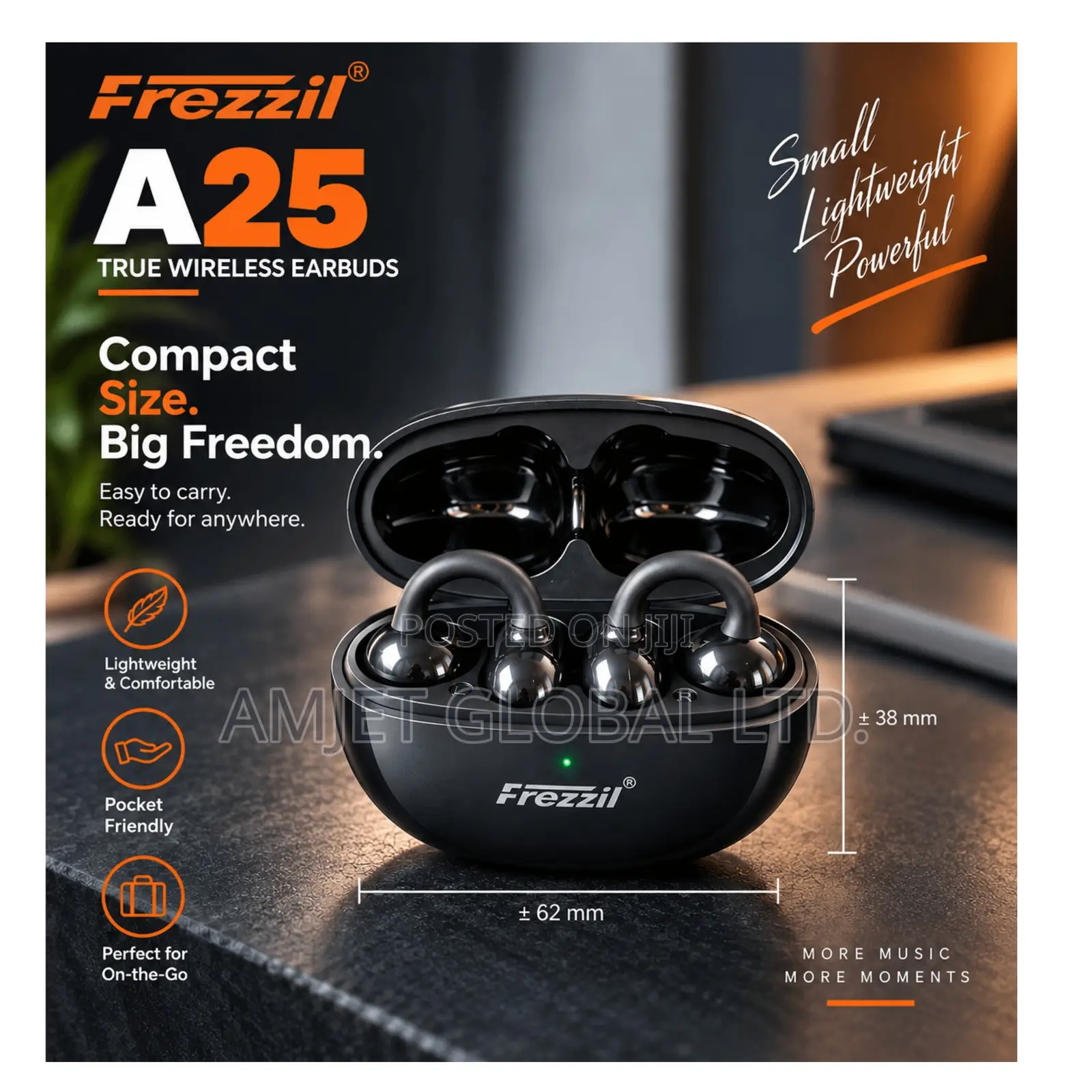 Frezzil A25 Clips-on Earbuds