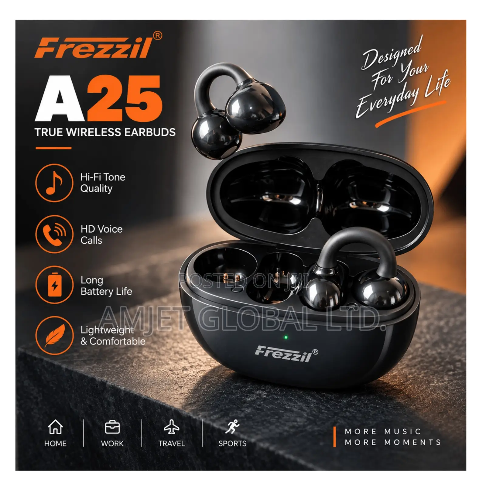 Frezzil A25 Clips-on Earbuds
