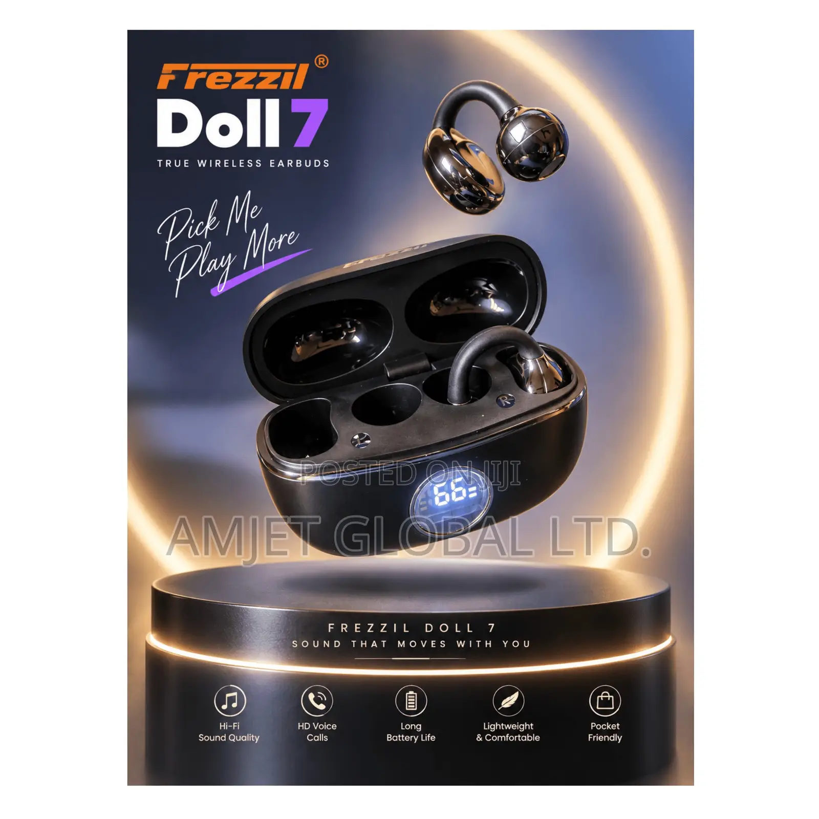 Frezzil Doll 7 Clips-on Earbuds