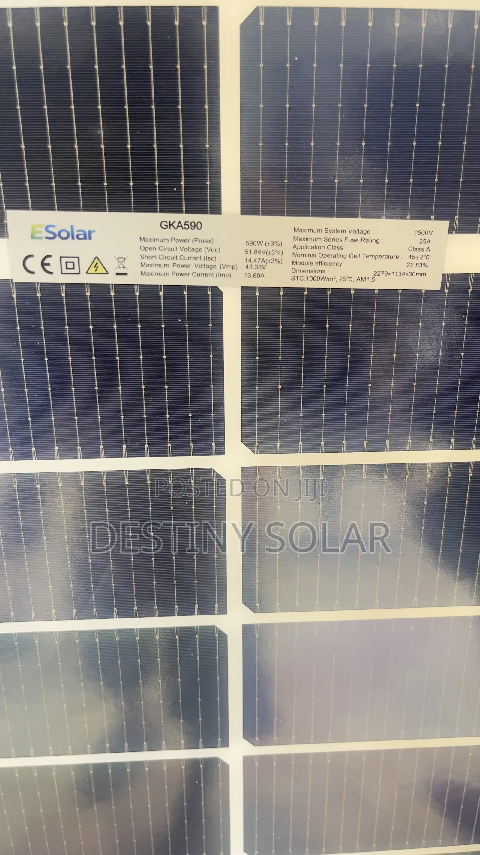 585watts Solar Panel Jasolar Brand New One High Voltage