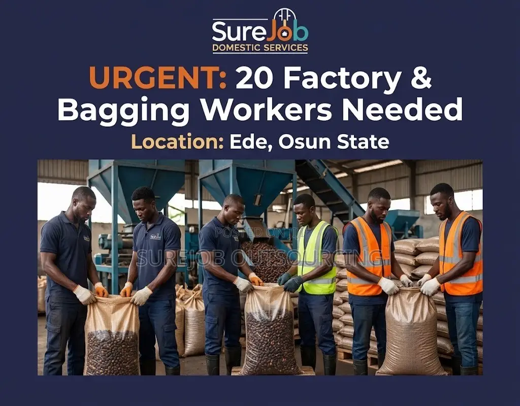 Urgent: 20 Factory Bagging Workers Needed
