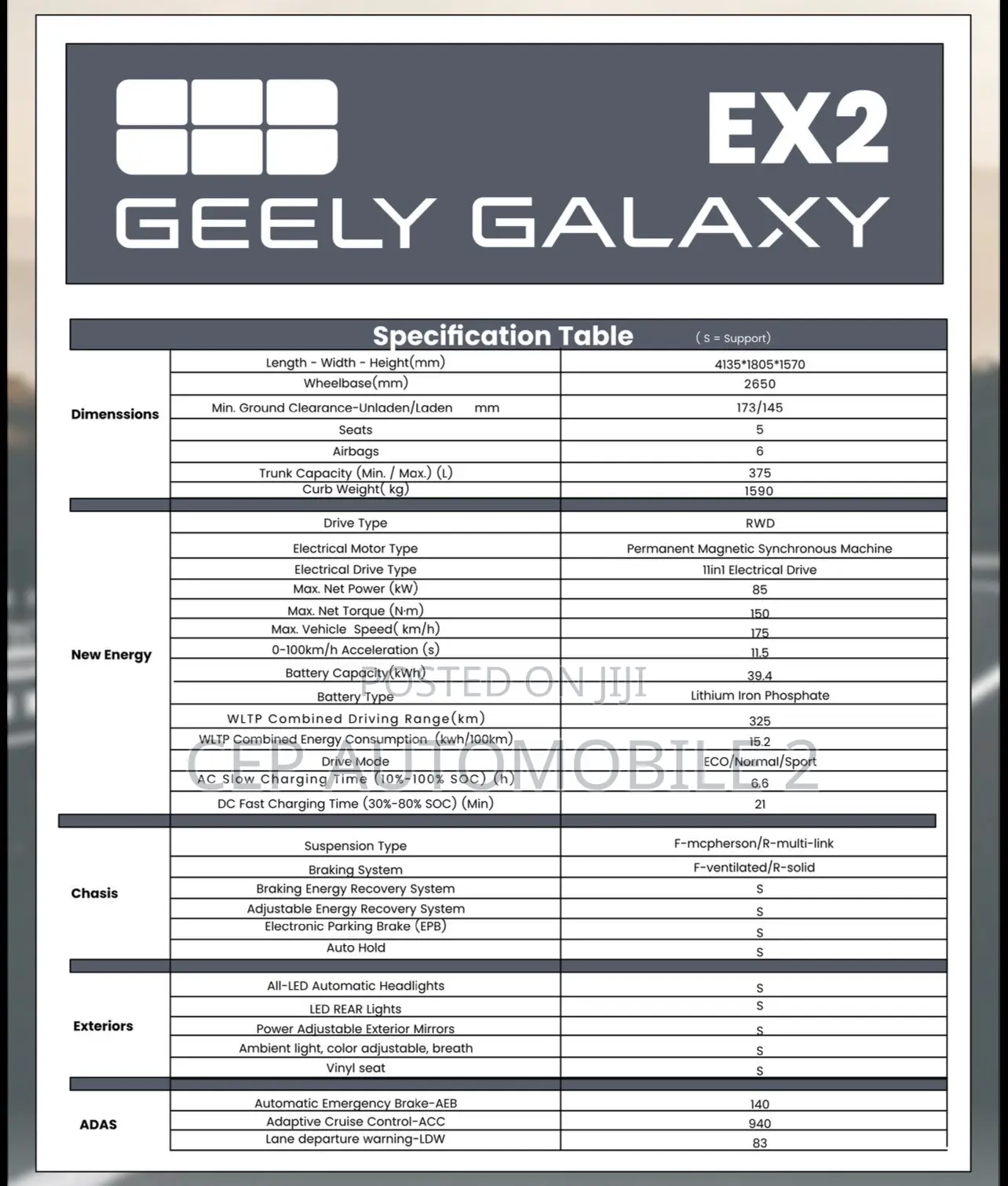 New Geely EX2 2026 Gray