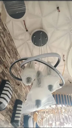 Modern Luxury LED Ring Chandelier – Black Pendant Light