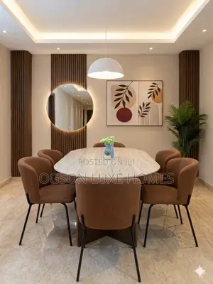 Modern Luxury 6 Seaters Dining Set (Marble Top)