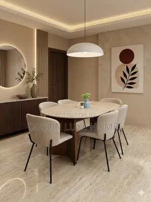 Modern Luxury 6 Seaters Dining Set (Marble Top)