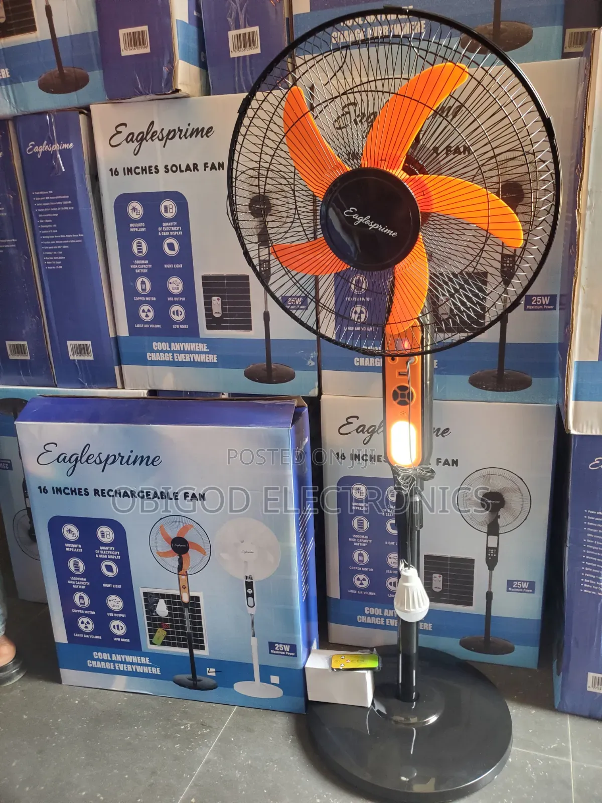 Solar Fan Rechargeable