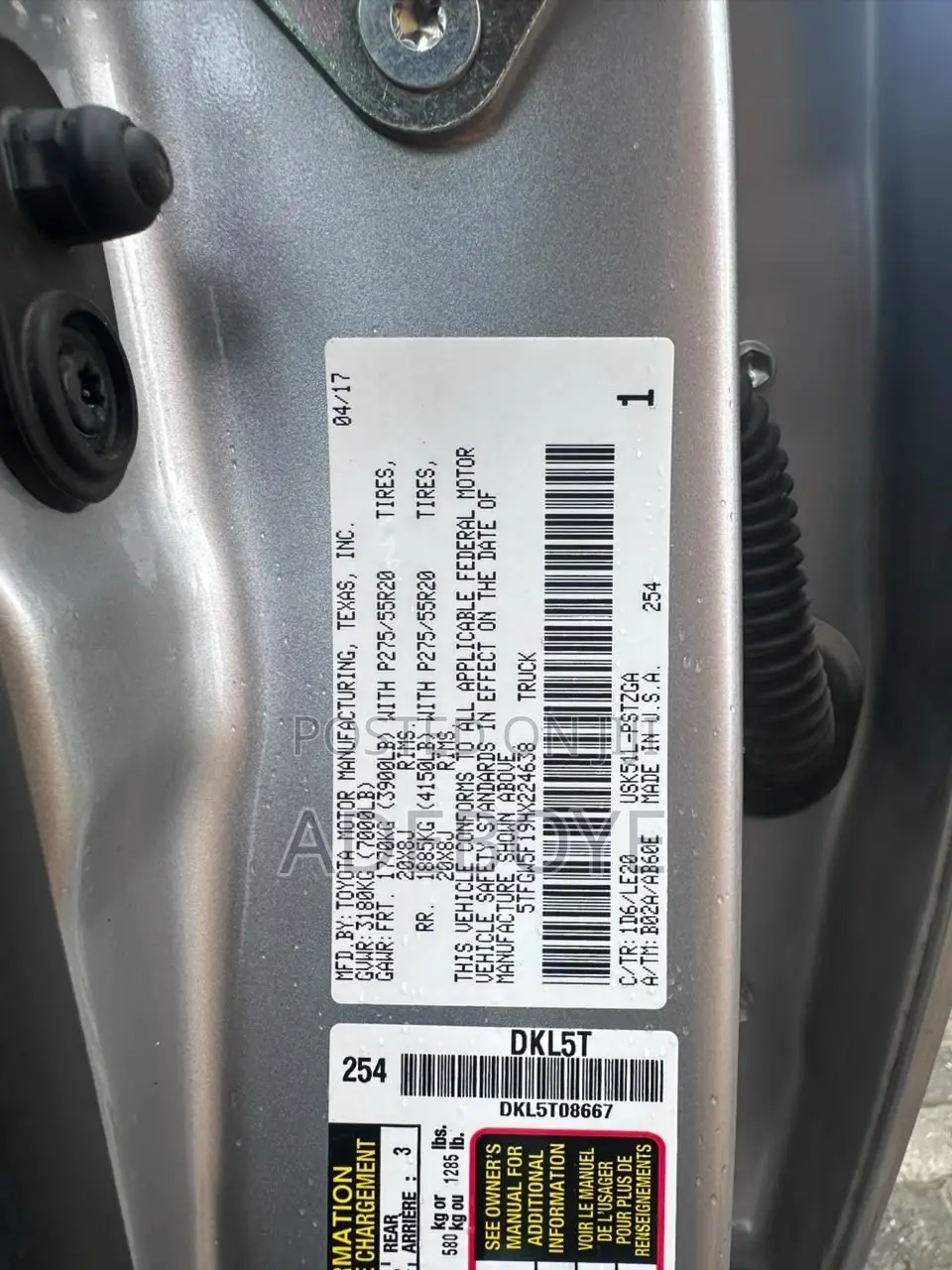 Toyota Tundra 2017 Silver