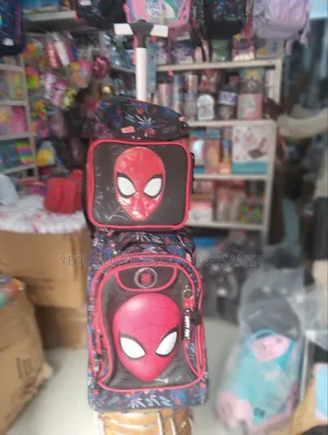Disney 3pcs Big Wheel Spiderman Trolley for Kids Red and Black