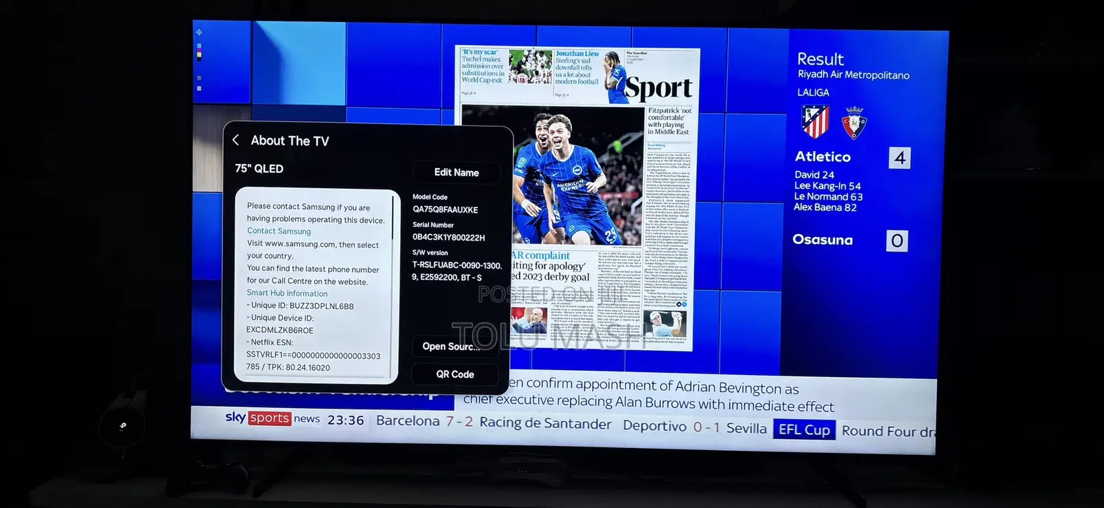 Samsung 75” TV