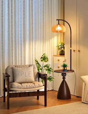 Futuristic Floor Lamp With Wireless Charging + USB 