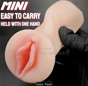 Mini Male Masturbator, Lightweight Beige Single Grip Solo Play