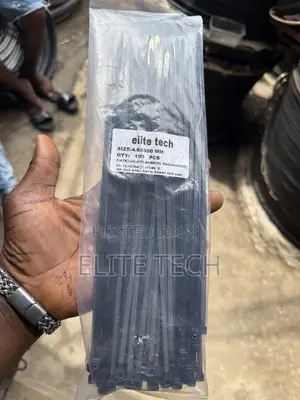 Heavy Duty Black Nylon Cable Ties (300mm X 4.8mm) - Pack of 100