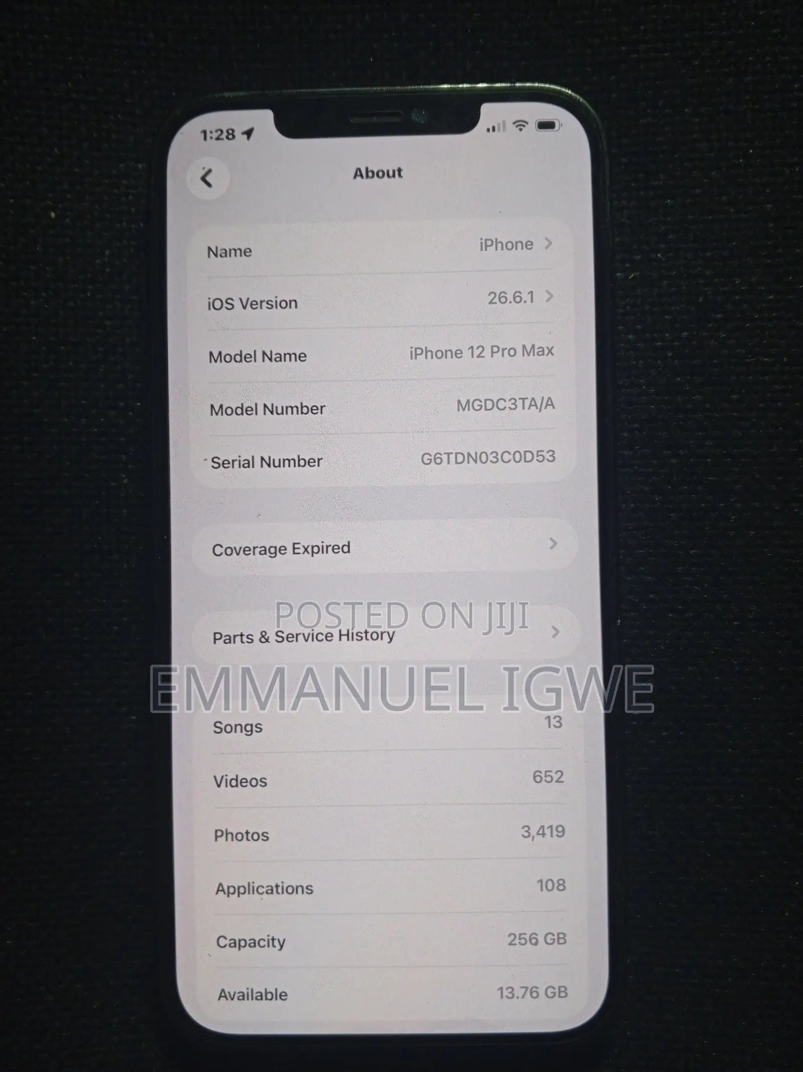 Apple iPhone 12 Pro Max 256 GB Gray