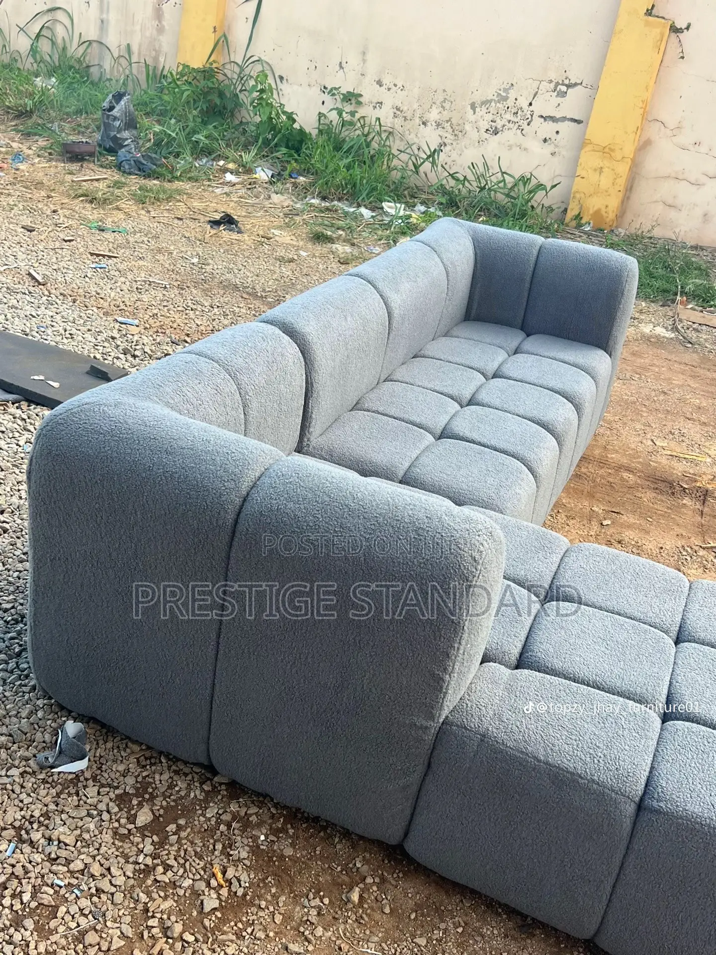 A Standard Boucle Sofa