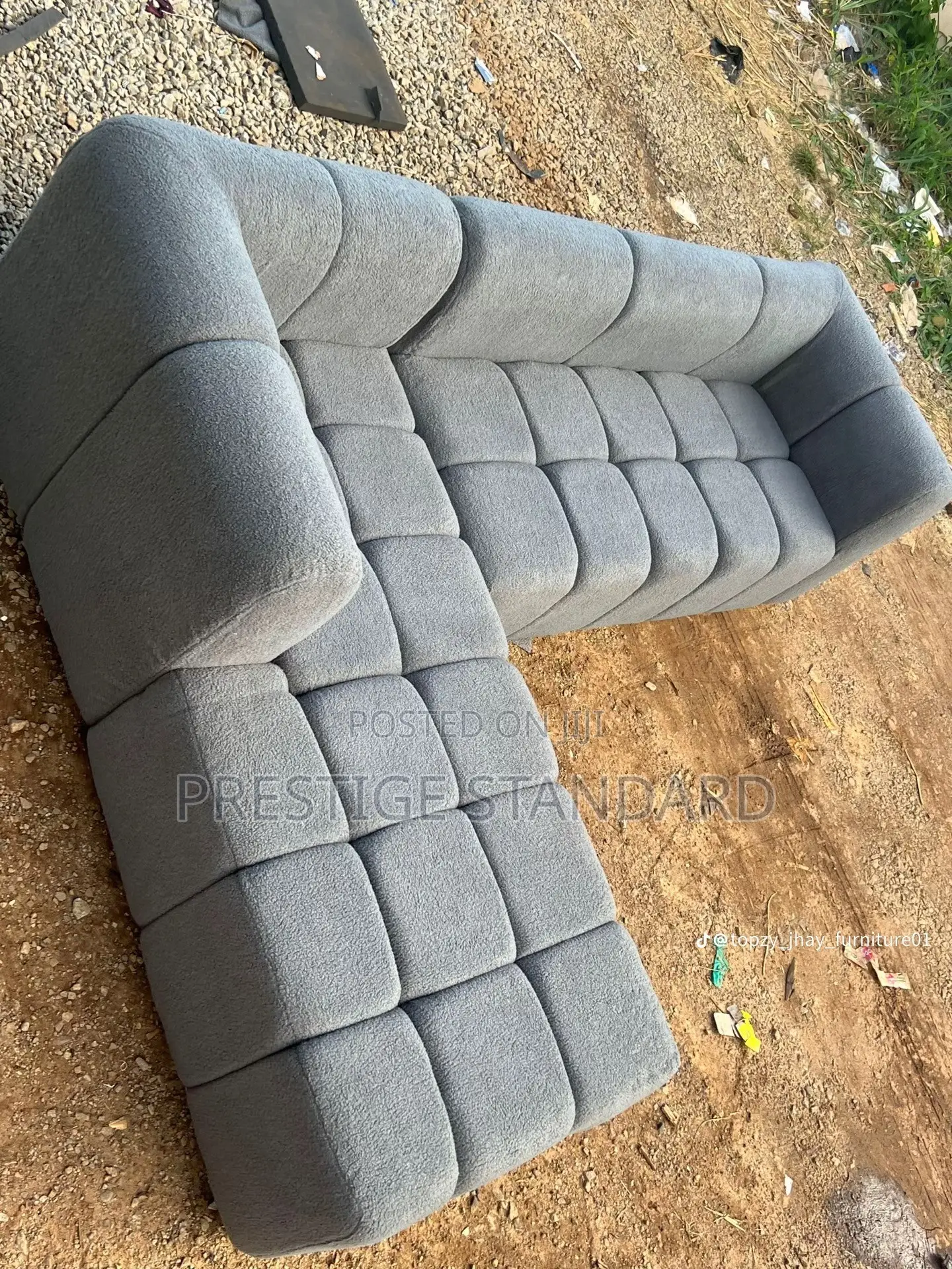 A Standard Boucle Sofa