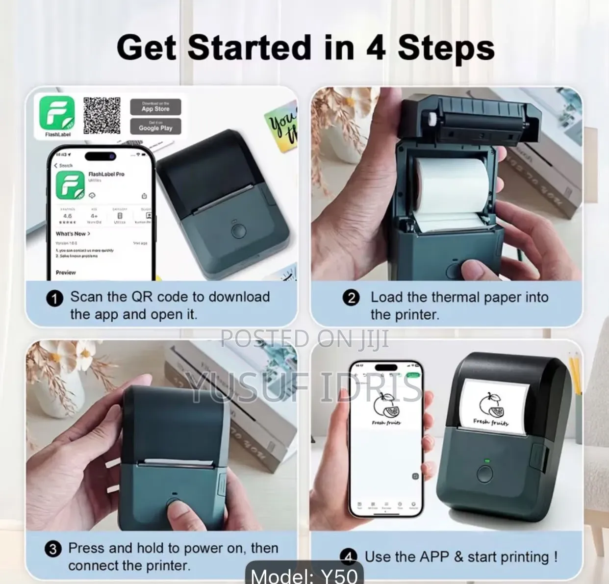 Portable Label Maker Printer With - App - Inkless Thermal Printer
