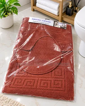 Premium 3-Piece Black Bathroom Mat/Rug Set