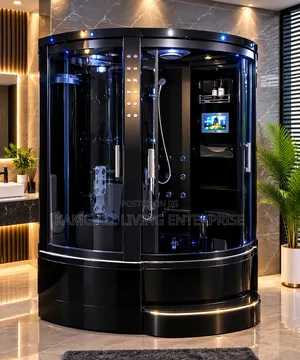 Luxury 150*150 Black Shower Cubicle/Room With Steam Bath
