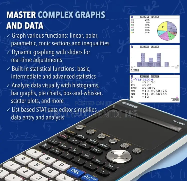 Casio Prizm FX-CG50 3D Color Graphing Calculator