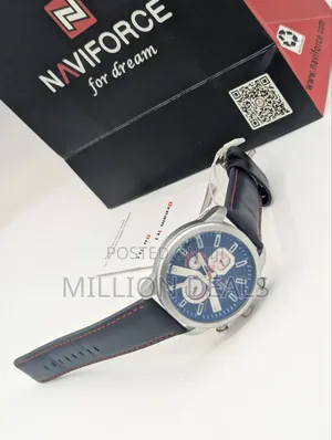 Men’S Leather Strap Chronograph Luxury Wrist Watch