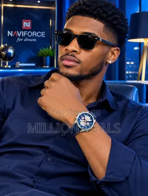 Men’S Leather Strap Chronograph Luxury Wrist Watch