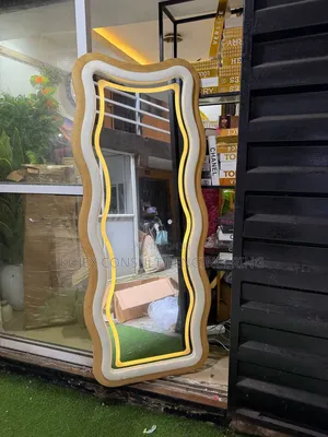 European Style Floor Mirror With Led 
Suede + Quality Mirror