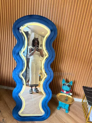European Style Floor Mirror With Led 
Suede + Quality Mirror