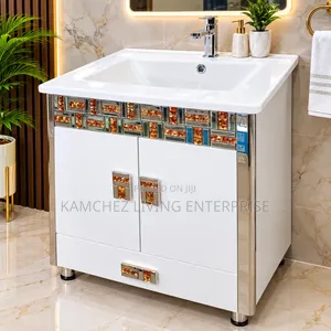 Luxury Bathroom Vanity With Ceramic Wash Hand Basin Complete Set Set