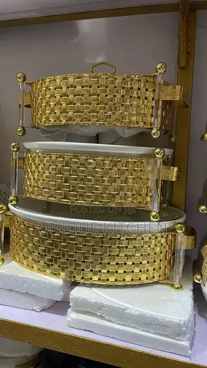 3pcs Luxury Gold Food Warmer