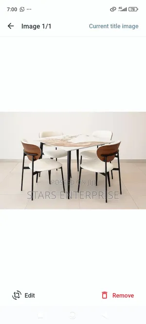4 Seater Marble Dinning Set