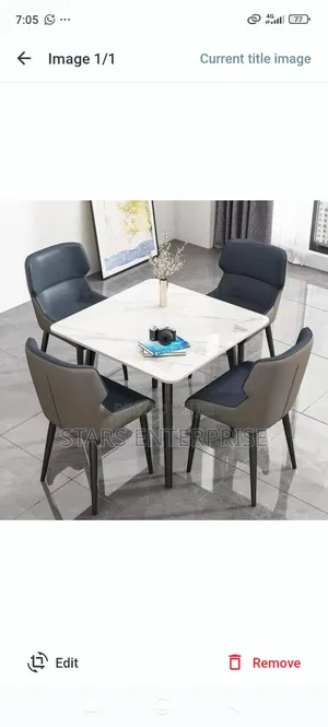 4 Seater Marble Dinning Set