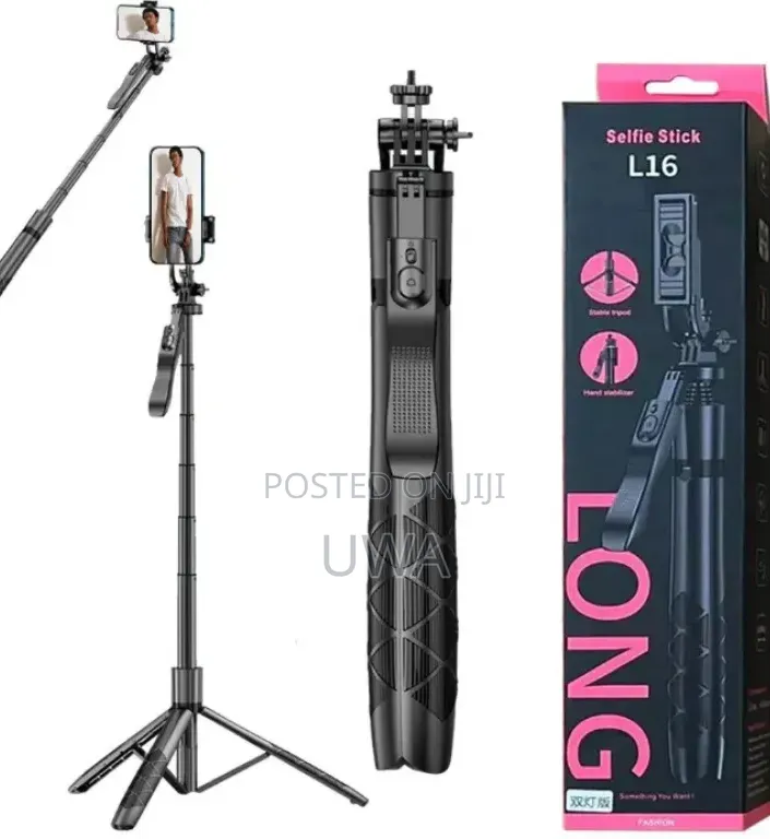 L16 Extra-Long Selfie Stick Tripod With Detachable Bluetooth Remote